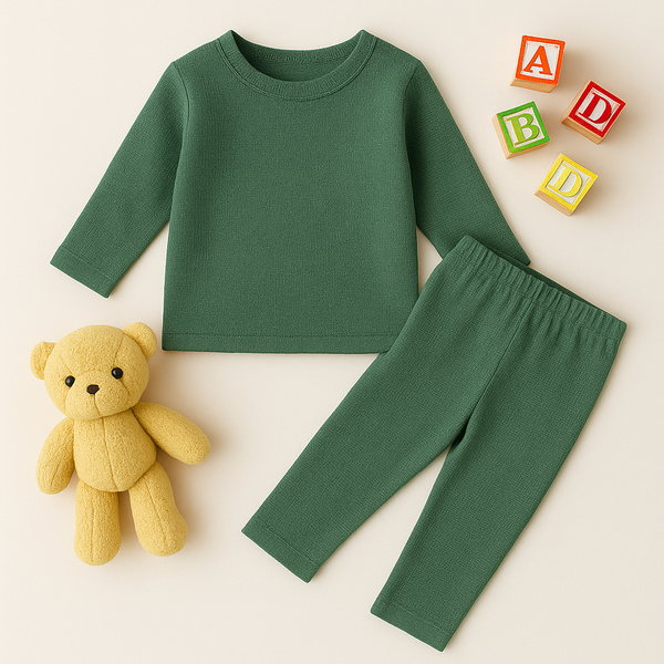 Kids Rib Innerwear Dark Green - Sunshine