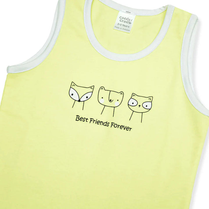 CUDDLE & CRADLE TANK-TOP & SHORT BEST FRIEND FOREVER 4-5Y