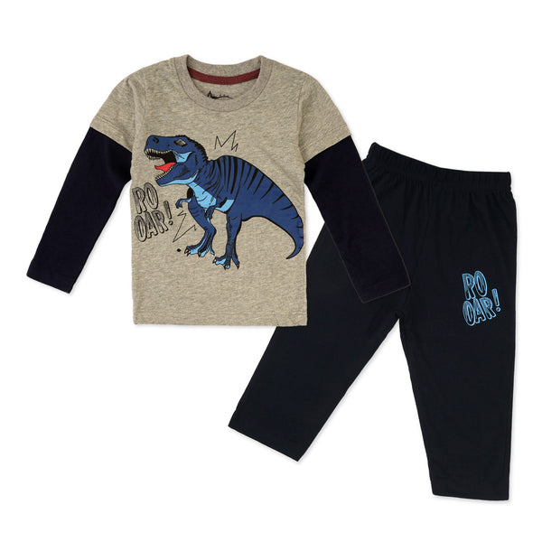 Pajama Set Dinosaur Grey - Sunshine