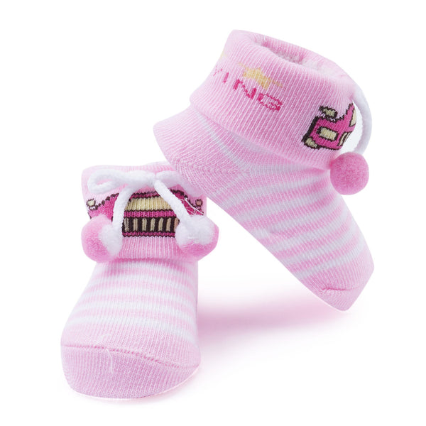Newborn Baby Printed Socks Pink - Sunshine