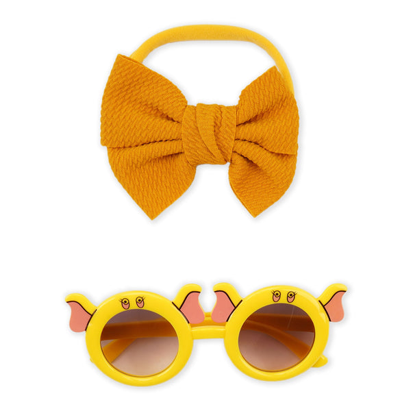Baby Headband And Glasses Set Yellow - Sunshine