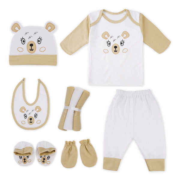 10Pcs Baby Gift Set White & Brown Bear - Sunshine