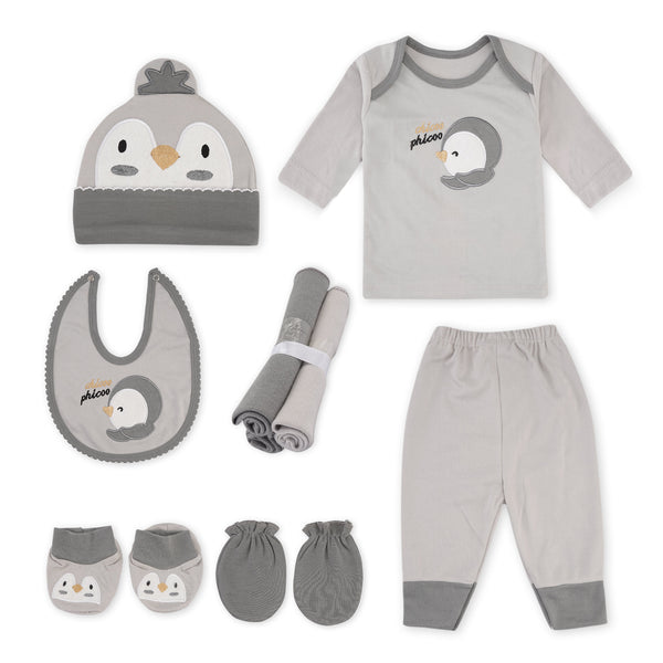 10Pcs Baby Gift Set Grey Chicken - Sunshine