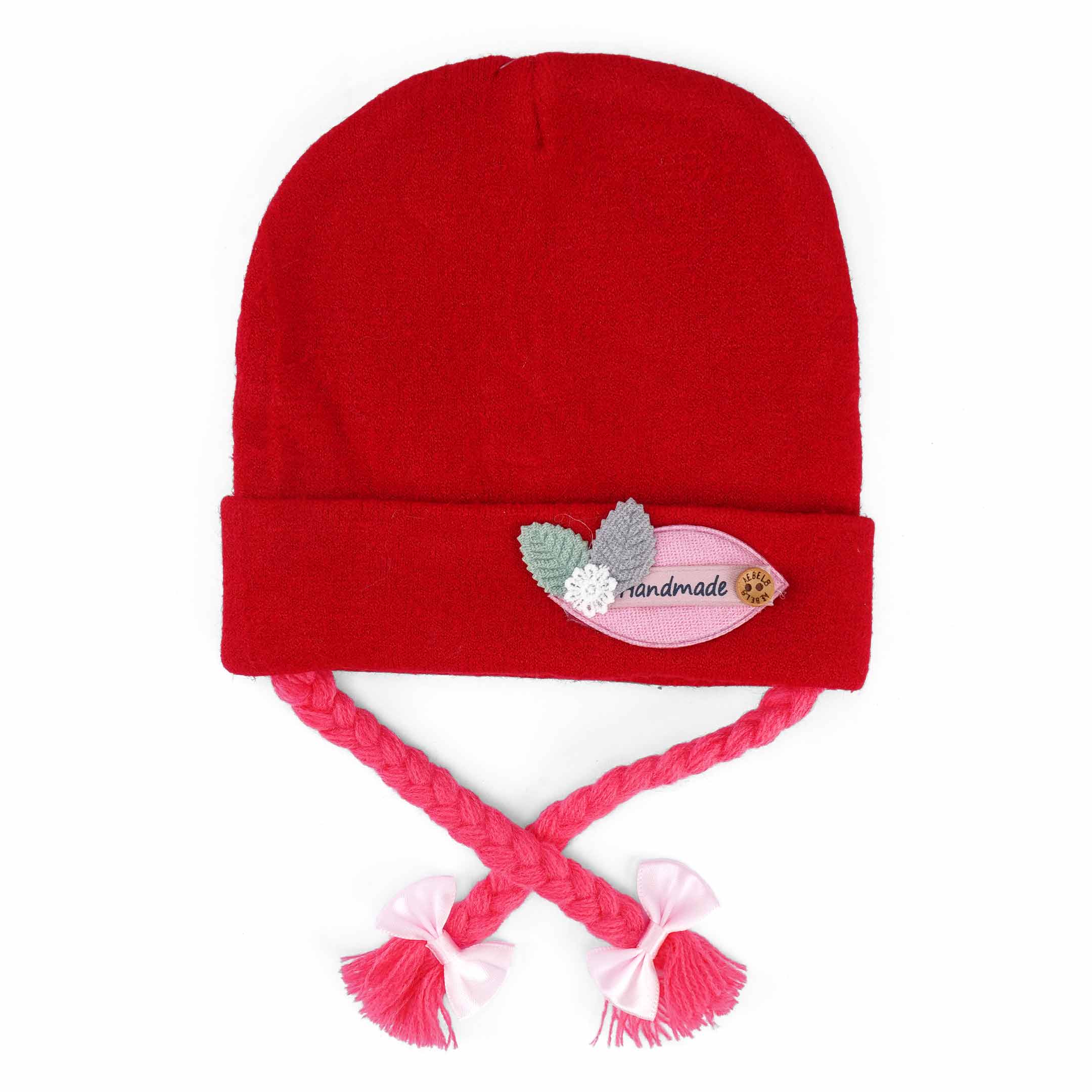 Baby Fleece Cap Bow Red Sunshine Baby