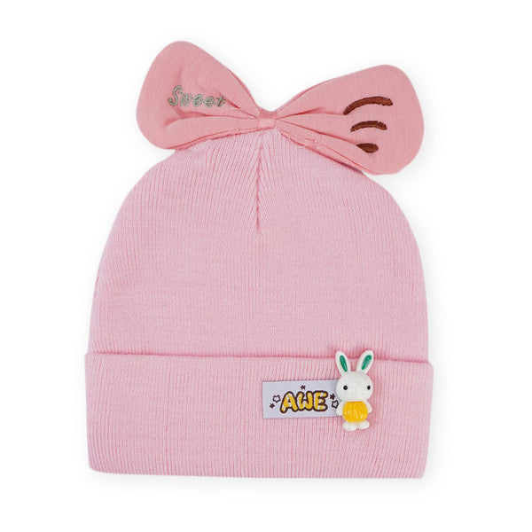 Baby Knitted Cap Awe Pink - Sunshine