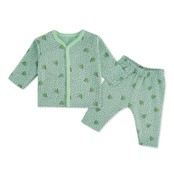 Baby Night Suit Triangle Green - Sunshine