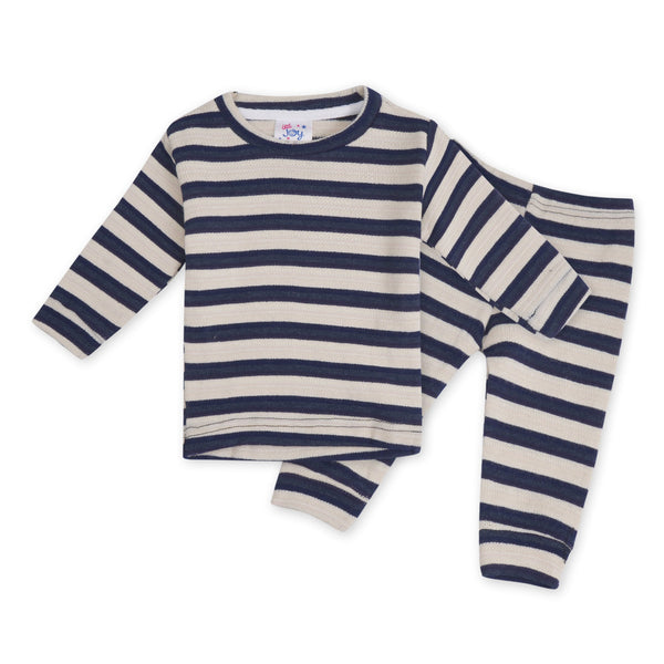 Baby Innerwear Set Blue & Brown Stripes - Sunshine