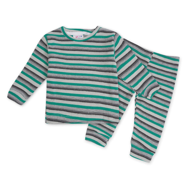 Baby Innerwear Set Green & Grey Stripes - Sunshine