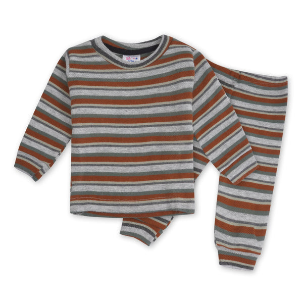 Baby Innerwear Set Brown Stripes - Sunshine