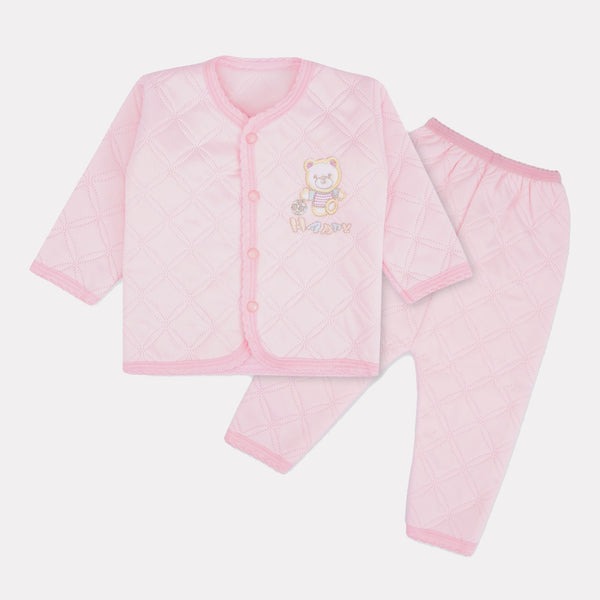 Baby Warm Sleepsuit Set Pink - Sunshine