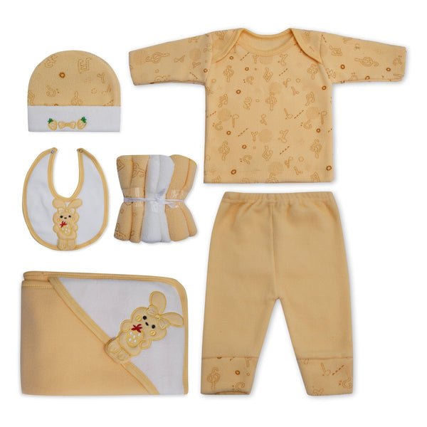 Baby 6Pcs Newborn Gift Set Rabbit Yellow - Sunshine