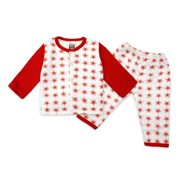 Baby Sleepsuit Fleece Red Star - Sunshine