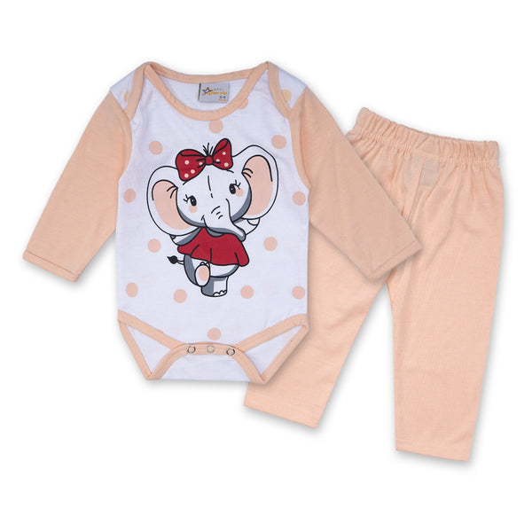 Baby Romper & Pajama Set Elephant Orange - Sunshine