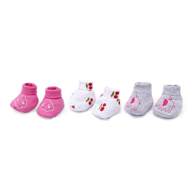 SUNSHINE BABY BOOTIES PACK OF 3 MULTICOLOUR