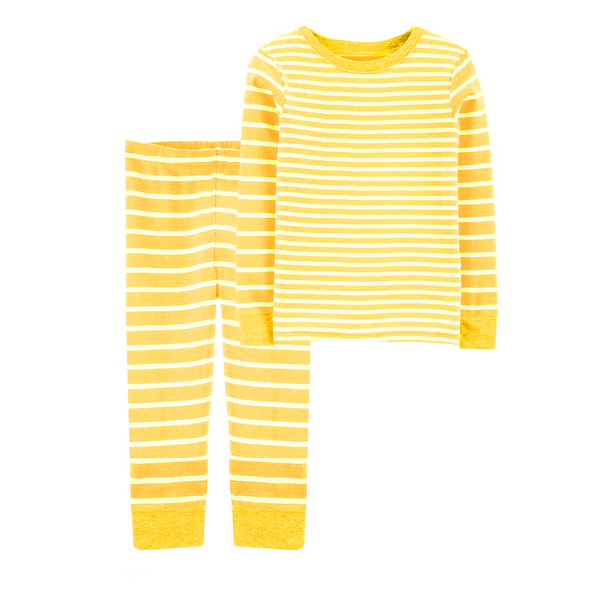 Kids Pajama set Yellow Stripes - Sunshine