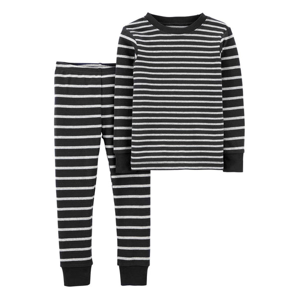 Kids Pajama set Black Stripes - Sunshine