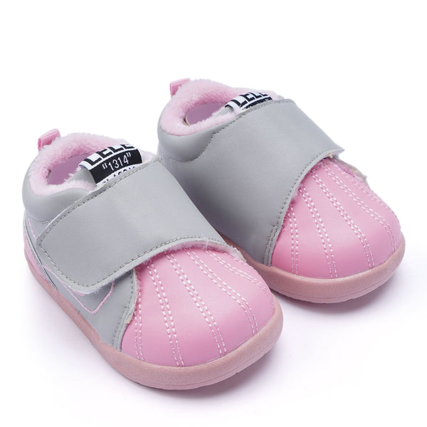 Baby Booties Grey & Pink - Sunshine