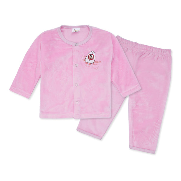 Velvet Baby Night Suit Space Baby Pink - Sunshine