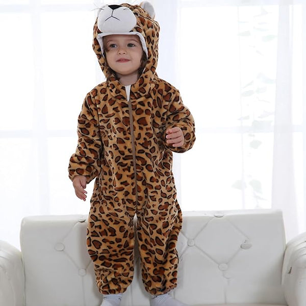 Fleece Animal Costume Leopard - Sunshine
