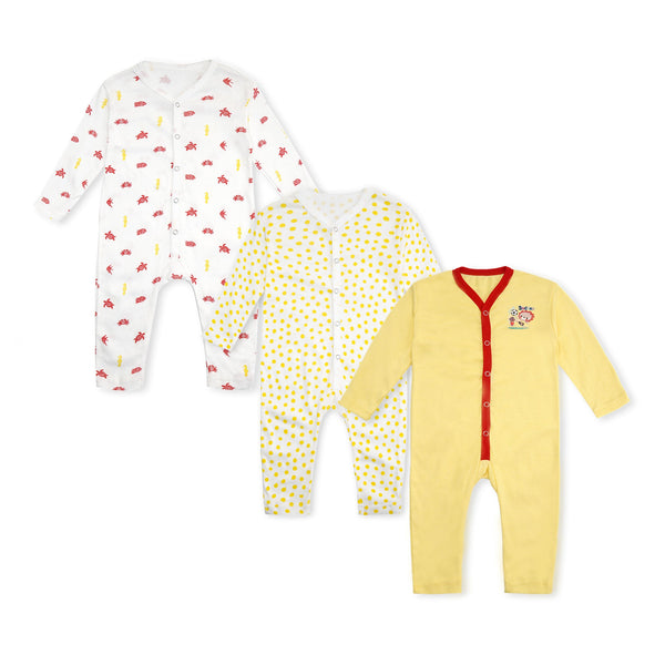 Baby 3Pcs Sleepsuit Soccer Yellow - Sunshine