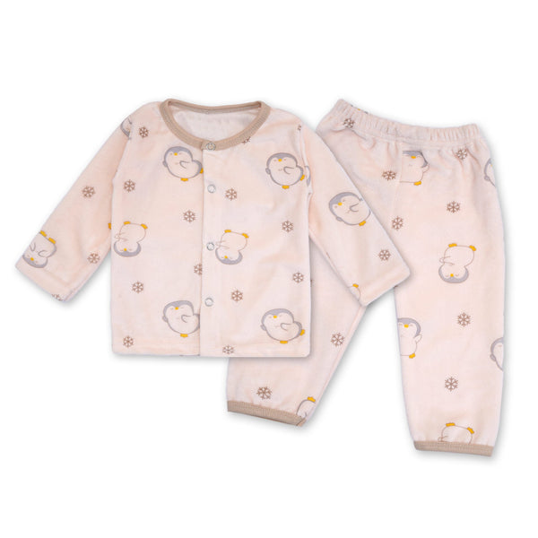 Velvet Baby Night Suit Penguin Beige - Sunshine