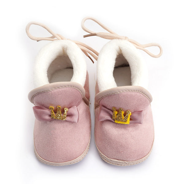 Baby Fleece Warm Booties Bow Pink - Sunshine