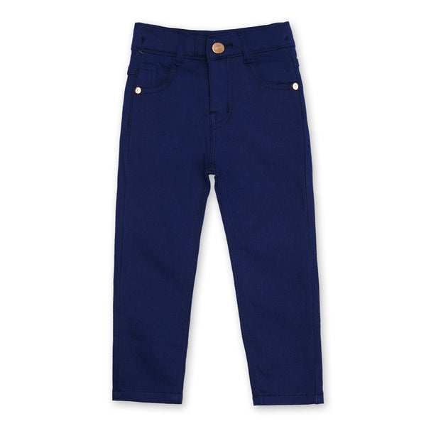 Kids Cotton Chino Pants Navy Blue - Sunshine