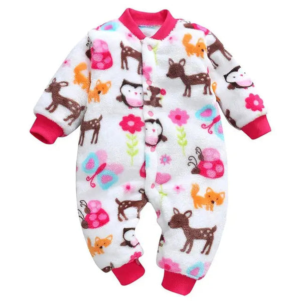 SUNSHINE VELVET ROMPER MULTI COLORS ANIMALS NO-73-48(9-12M)