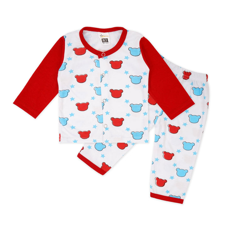 BABY BABY COTTON SUIT BEAR RED 3-6M