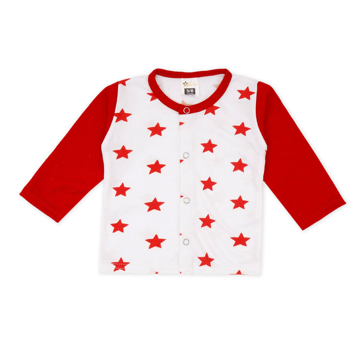 BABY BABY COTTON SUIT STAR RED 3-6M