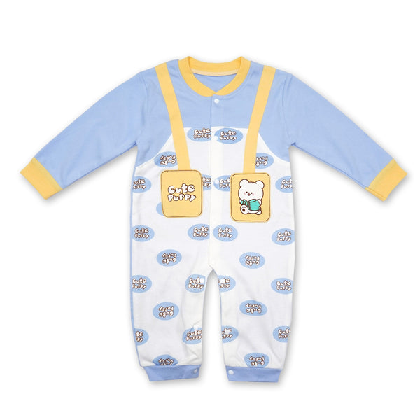 SUNSHISUNSHINE BABY ROMPER CUTE PUPPY BLUE & WHITE 90/48 18-24 M