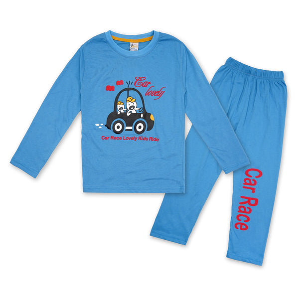 SUNSHINE PAJAMA SET CAR LOVELY LIGHT BLUE  11-12 Y