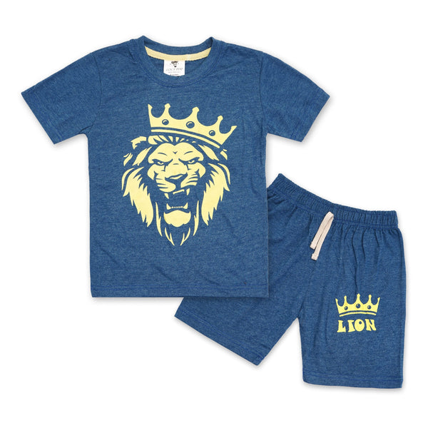 SUNSHINE KIDS SHORT & SHIRT LION KING BLUE 9-10 Y