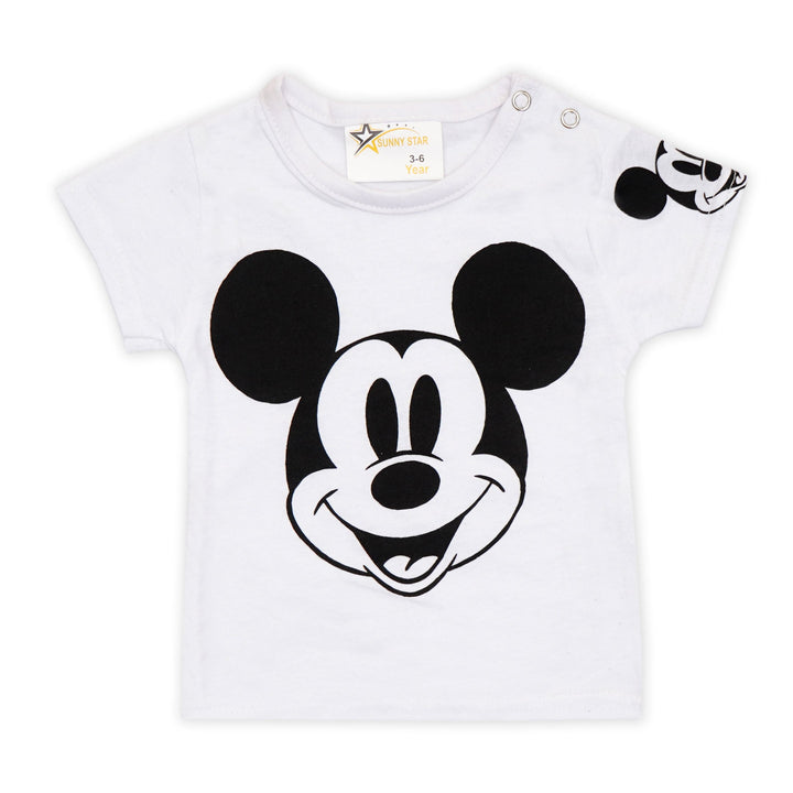 BABY DUNGAREE MICKEY MOUSE BROWN 12-18 - SUNSHINE