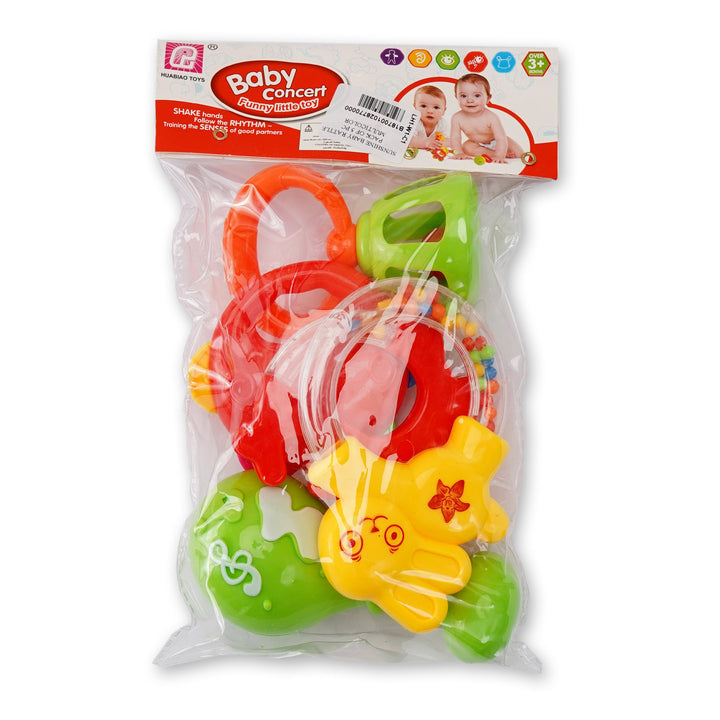SUNSHINE BABY RATTLE PACK OF 5 PC MULTICOLOR