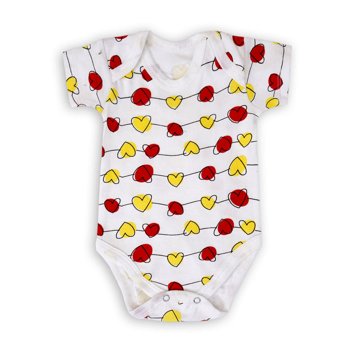 SUNSHINE BODY SUIT SHORTSLEEVE I LOVE BABY RED PACK OF 5  18-24M