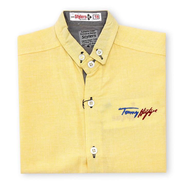 SUNSHINE BOYS POLO HALF SLEEVES YELLOW NO.26 (9-10) Y