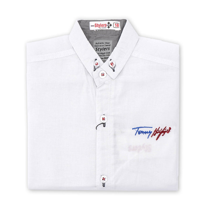 SUNSHINE BOYS POLO HALF SLEEVES WHITE NO.24 (7-8) Y