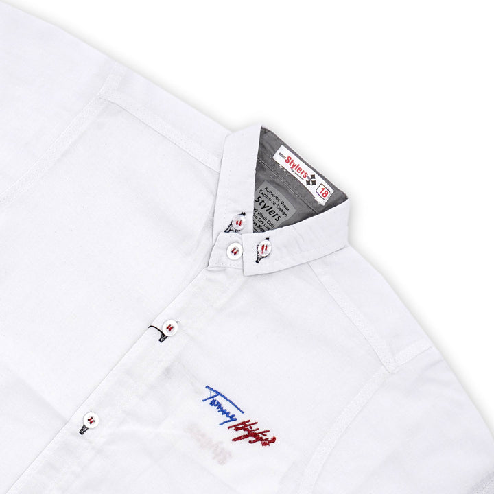 SUNSHINE BOYS POLO HALF SLEEVES WHITE NO.24 (7-8) Y