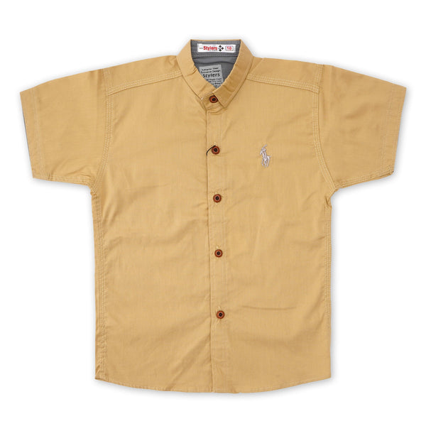 SUNSHINE BOYS SHIRT HALF SLEEVES BRANDS POLO KHAKHI NO.26 (9-10) Y