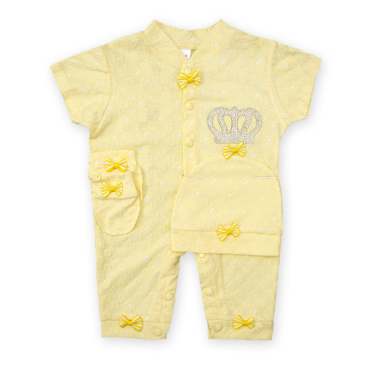 SUNSHINE BABY ROMPER PACK OF 3 YELLOW 6-9M