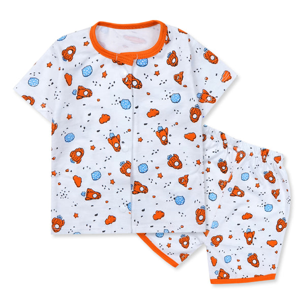 Baby Sleepsuit Space Orange - Sunshine