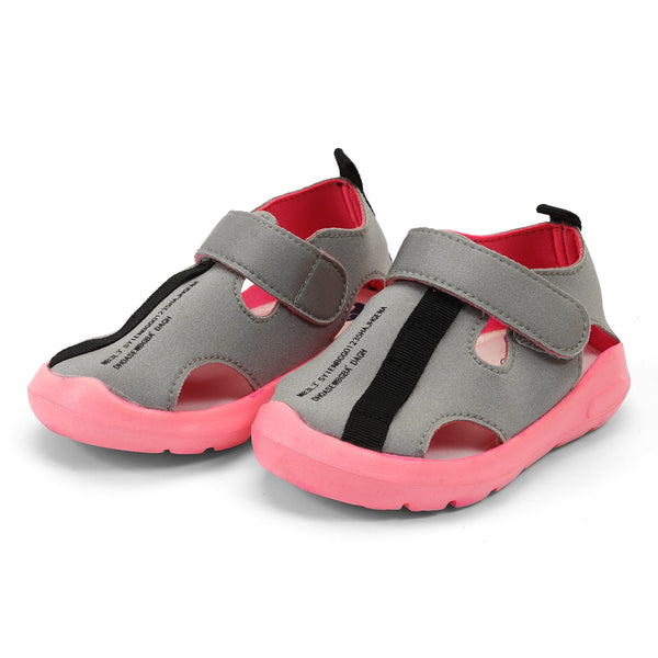 SUNSHINE BABY SANDALS GREY AND PINK NO.19 14.5 CM 3-4 Y