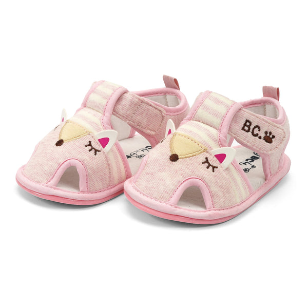 SUNSHINE BABY SANDALS CAT STRIPES PINK NO.150 12-18 M