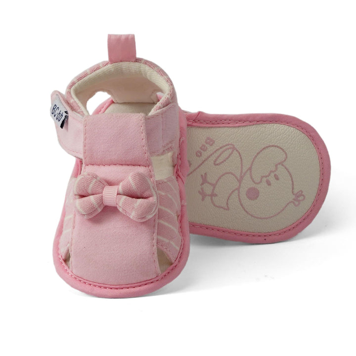 SUNSHINE GIRLS SANDALS BOW WHIT STRIPS PINK 14.5 CM 3-4 Y