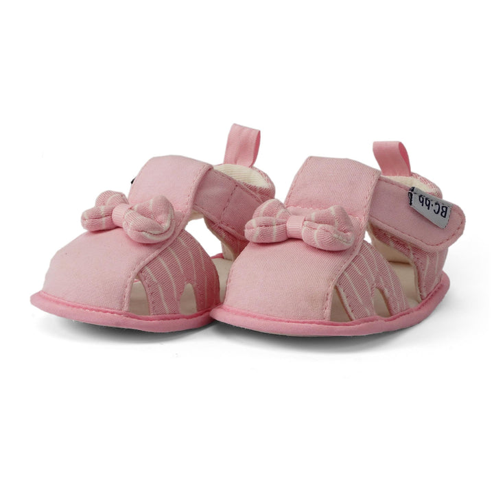 SUNSHINE GIRLS SANDALS BOW WHIT STRIPS PINK 14.5 CM 3-4 Y