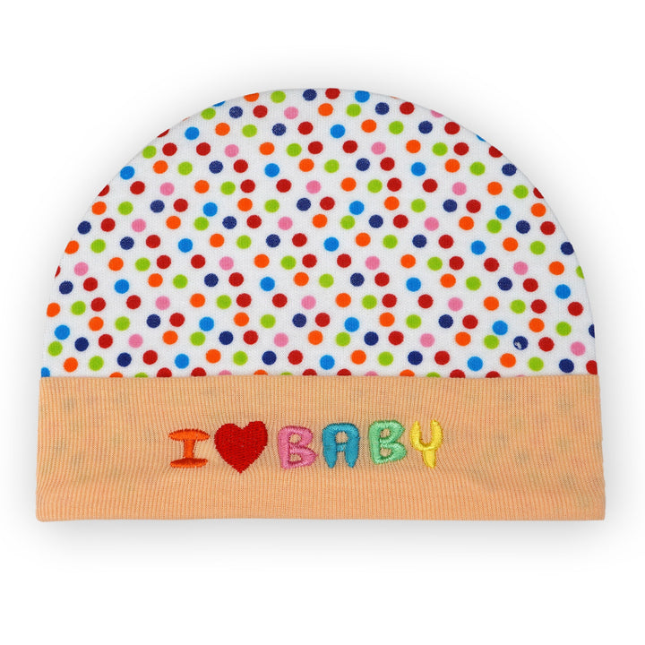 SUSHINE BABY CAP POLKA DOTS PEACH