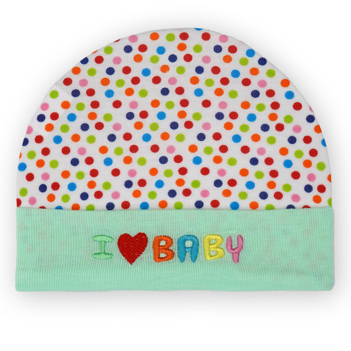 SUSHINE BABY CAP POLKA DOTS GREEN