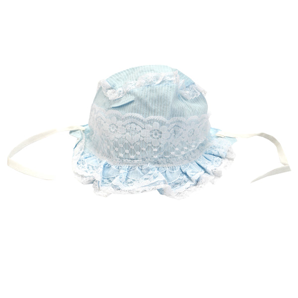 SUNSHINE LITTLE SPARKS BABY LACE HAT BLUE(0-6)