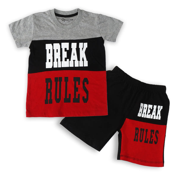 SUNSHINE KIDS SHORT & SHIRT BREAK RULES 3-4Y